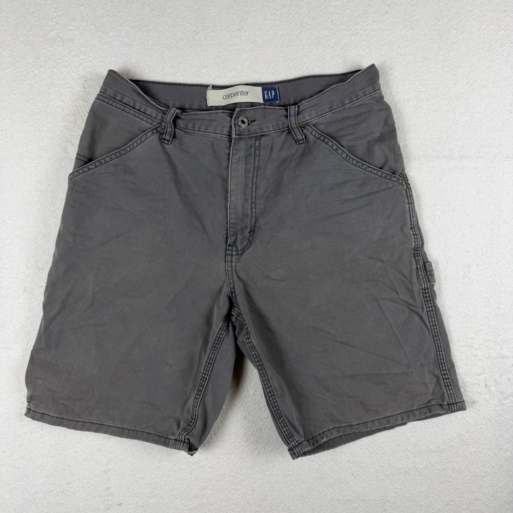 Gap Carpenter Shorts Mens 30 Gray‎ Cotton Utility Workwear Industrial Standard
